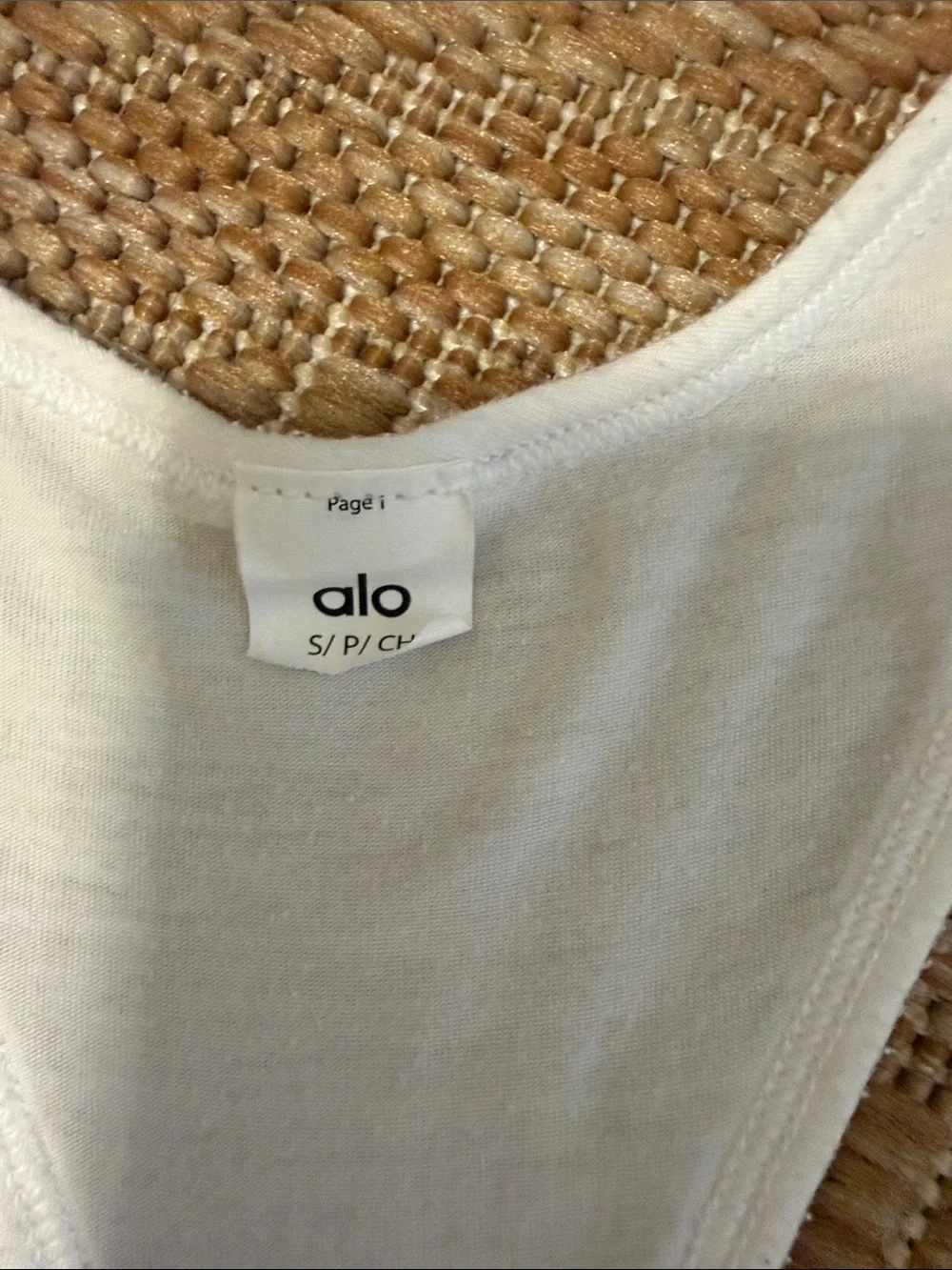 ALO Yoga White Racerback Tank